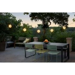 Fermob Hoop LED-Außenwandbeleuchtung 1200cm Kaktus -Garten Leben fermob hoop led lichterkette 120cm kaktus 1312424 12