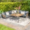Garden Impressions Bali Dininglounge 4-tlg. Aluminium/Rattan Carbon Black/Mystic Grey -Garten Leben garden impressions bali loungeset 4 tlg aluminium rattan 1436141 1