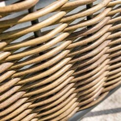 Garden Impressions Bali Dininglounge 4-tlg. Aluminium/Rattan Carbon Black/Mystic Grey -Garten Leben garden impressions bali loungeset 4 tlg aluminium rattan 1436141 8