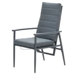 Garden Impressions Biola Verstellsessel Aluminium/Polyester Carbon Black/Mystic Grey