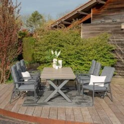 Garden Impressions Biola Verstellsessel Aluminium/Polyester Carbon Black/Mystic Grey -Garten Leben garden impressions biola verstellsessel aluminium polster 1350033 10