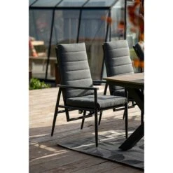 Garden Impressions Biola Verstellsessel Aluminium/Polyester Carbon Black/Mystic Grey -Garten Leben garden impressions biola verstellsessel aluminium polster 1350033 7