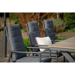 Garden Impressions Biola Verstellsessel Aluminium/Polyester Carbon Black/Mystic Grey -Garten Leben garden impressions biola verstellsessel aluminium polster 1350033 8