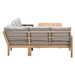 Garden Impressions Decala Dininglounge 5-tlg. Aluminium/Rope/Textilene Teaklook/Taupe -Garten Leben garden impressions decala loungeset 5 tlg aluminium rattan textilene 1436108 5