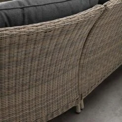 Garden Impressions Milwaukee Dininglounge Geflecht/Spun Polyester Vintage Willow/Reflex Black -Garten Leben garden impressions milwaukee loungeecke 4 teilig geflecht 6