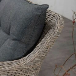 Garden Impressions Milwaukee Dininglounge Geflecht/Spun Polyester Vintage Willow/Reflex Black -Garten Leben garden impressions milwaukee loungeecke 4 teilig geflecht 7