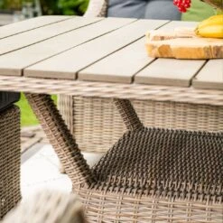 Garden Impressions Milwaukee Dininglounge Geflecht/Spun Polyester Vintage Willow/Reflex Black -Garten Leben garden impressions milwaukee loungeecke 4 teilig geflecht 8
