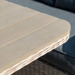 Garden Impressions Milwaukee Dininglounge Geflecht/Spun Polyester Vintage Willow/Reflex Black -Garten Leben garden impressions milwaukee loungeecke 4 teilig geflecht 9