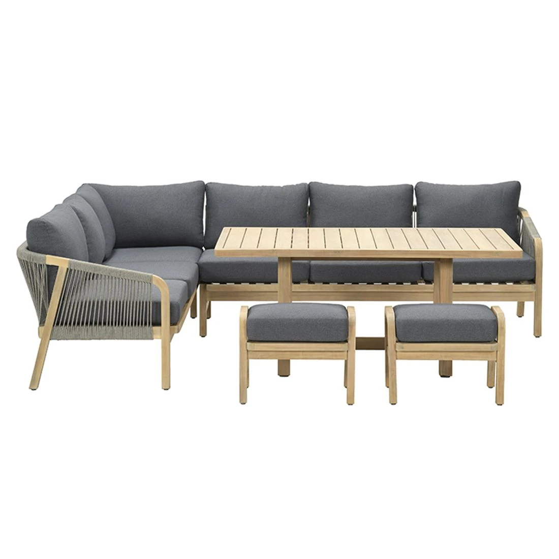 Garden Impressions Santos Dininglounge 5-tlg. Akazie/Kunstfaser Akazie White Wash/Anthrazit 3 Garden Impressions Santos Dininglounge 5-tlg. Akazie/Kunstfaser Akazie White Wash/Anthrazit