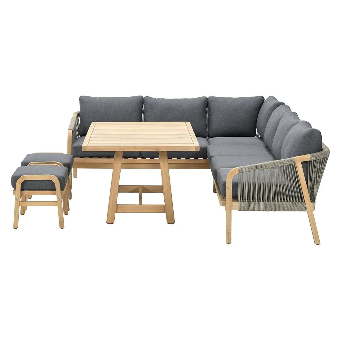 Garden Impressions Santos Dininglounge 5-tlg. Akazie/Kunstfaser Akazie White Wash/Anthrazit 5 Garden Impressions Santos Dininglounge 5-tlg. Akazie/Kunstfaser Akazie White Wash/Anthrazit – Bild 3