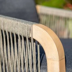 Garden Impressions Santos Loungeset 4-tlg. Akazie/Polster Akazie White Wash/Anthrazit -Garten Leben garden impressions santos loungeset 4 tlg akazie polster 1436174 7