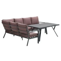 Garden Impressions Sergio Dininglounge Aluminium/Polyester Carbon Black/Copper -Garten Leben garden impressions sergio dininglounge aluminium polster 1350066 3