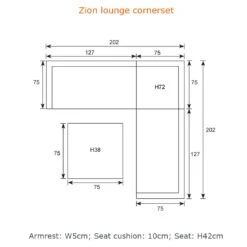 Garden Impressions Zion Ecklounge Aluminium/Polster Carbon Black/Mystic Grey -Garten Leben garden impressions zion loungeecke aluminium polster 1350143 11