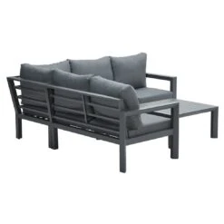 Garden Impressions Zion Ecklounge Aluminium/Polster Carbon Black/Mystic Grey -Garten Leben garden impressions zion loungeecke aluminium polster 1350143 3