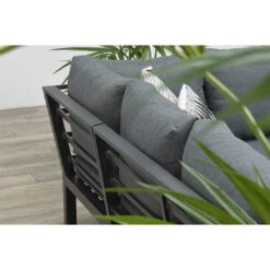 Garden Impressions Zion Ecklounge Aluminium/Polster Carbon Black/Mystic Grey -Garten Leben garden impressions zion loungeecke aluminium polster 1350143 9