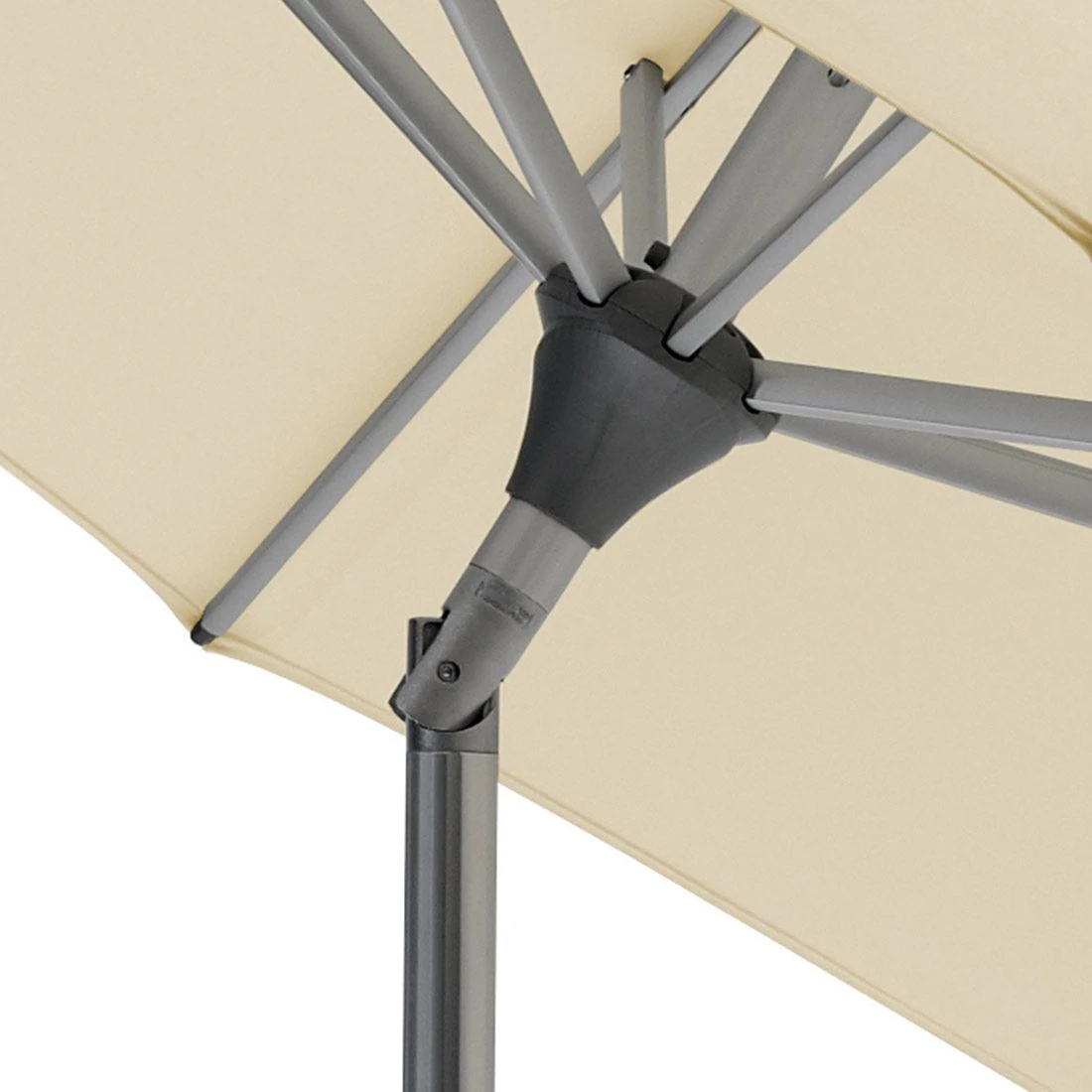 Glatz Alu Twist Mittelstockschirm Ø270cm Eggshell 5 Glatz Alu Twist Mittelstockschirm Ø270cm Eggshell – Bild 3