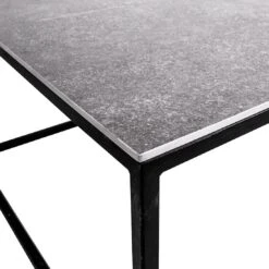 GRADEL Frame Lukas Loungetisch 100x60cm Eisen/Keramik Schwarz/Betongrau -Garten Leben gradel frame lukas loungetisch 100x60cm eisen keramik schwarz betongrau 1307606 2
