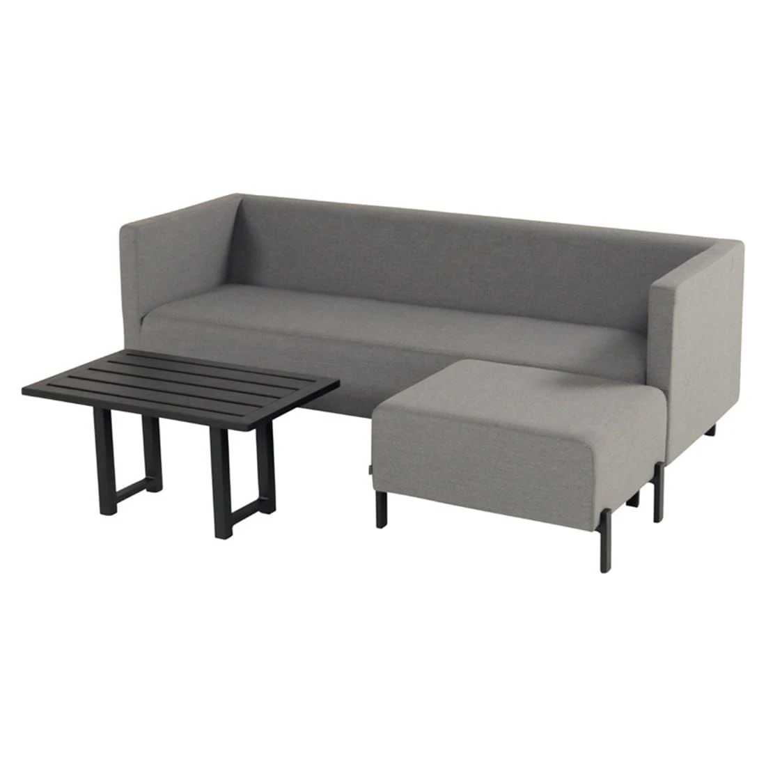 Hartman Dion Loungeset Inkl. Loungetisch 80x50cm Black/Mid Grey 3 Hartman Dion Loungeset Inkl. Loungetisch 80x50cm Black/Mid Grey