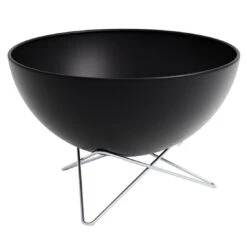 Höfats BOWL 57 Feuerschale Mit Sternfuß Edelstahl/Stahl Silber/Schwarz