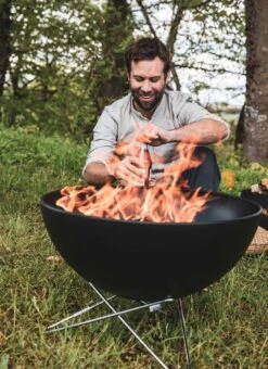 Höfats BOWL 57 Feuerschale Mit Sternfuß Edelstahl/Stahl Silber/Schwarz -Garten Leben hoefats bowl 57 feuerschale mit sternfuss edelstahl stahl 1464378 5