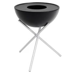 Höfats BOWL 57 Plancha-Grillset Hoch Edelstahl/Stahl Silber/Schwarz