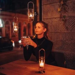 Höfats Oval Candle 35 Kerzenhalter Edelstahl/Glas Silber -Garten Leben hoefats oval candle 35 kerzenhalter edelstahl glas 1501734 3