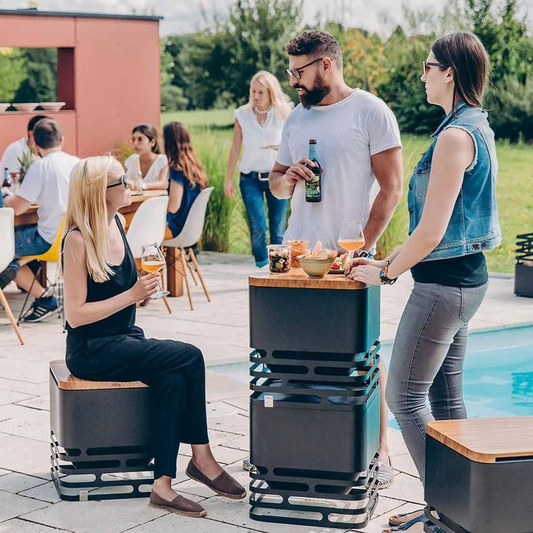 Höfats CUBE Auflagebrett Aus Bambusholz Zu Feuerkorb Cube Braun 7 Höfats CUBE Auflagebrett Aus Bambusholz Zu Feuerkorb Cube Braun – Bild 5