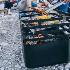 Höfats CUBE Grillrost Aus Edelstahl Zu Feuerkorb Cube Silber -Garten Leben hofats grillrost fur cube 5