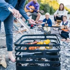 Höfats CUBE Grillrost Aus Edelstahl Zu Feuerkorb Cube Silber -Garten Leben hofats grillrost fur cube 6