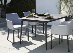 Interliving 7003 Diningstuhl Aluminium/Acryl Anthrazit/Grau -Garten Leben interliving nomen diningstuhl aluminium polster 1447955 7