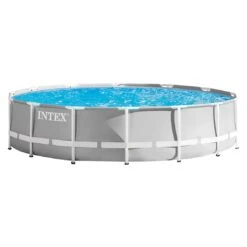 Intex PrismFrame Pool-Set Inkl GS-Filterpumpe Ø427x107cm Grau