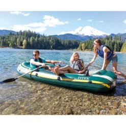 Intex Seahawk 3 Schlauchboot Set Inkl. Paddel + Pumpe Grün/Gelb/Grau -Garten Leben intex seahawk 3 schlauchboot set inkl paddel pumpe 1422050 4