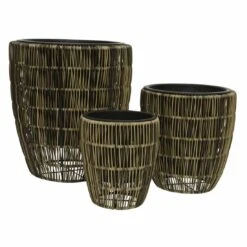 Kaemingk Kate Pflanztopf-Set 3-tlg. Dunkelbraun