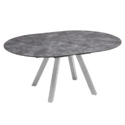 Kettler Ausziehtisch 120/170x120cm Aluminium/HPL Silber/Anthrazit