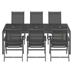 Kettler Basic Plus Gartenmöbel-Set 7-tlg.+ Tisch 220x100cm Anthrazit/Bromo -Garten Leben kettler basic plus gartenmoebel set 7 tlg tisch 220x100cm 1487302 4