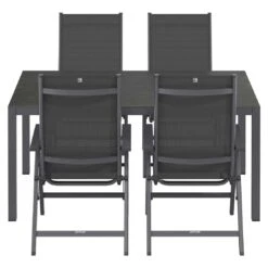 Kettler Basic Plus Gartenmöbelset 5-tlg. Mit Tisch160x90cm Anthrazit -Garten Leben kettler basic plus gartenmoebelset 5 tlg mit tisch160x90cm 1426516 4