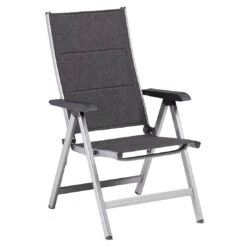 Kettler Basic Plus Klappsessel Aluminium/Outdoorgewebe Silber/Anthrazit Meliert -Garten Leben kettler basic plus klappsessel aluminium outdoorgewebe 1369283 1