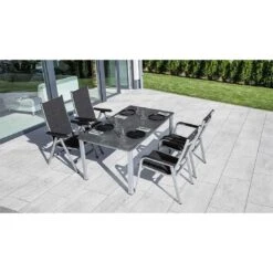 Kettler Basic Plus Pad Stapelsessel Aluminium/Outdoorgewebe Silber/Anthrazit Meliert -Garten Leben kettler basic plus pad stapelsessel alu outdoorgewebe 1369305 2