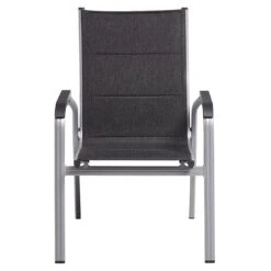 Kettler Basic Plus Pad Stapelsessel Aluminium/Outdoorgewebe Silber/Anthrazit Meliert -Garten Leben kettler basic plus pad stapelsessel alu outdoorgewebe 1369305 3