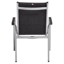 Kettler Basic Plus Pad Stapelsessel Aluminium/Outdoorgewebe Silber/Anthrazit Meliert -Garten Leben kettler basic plus pad stapelsessel alu outdoorgewebe 1369305 5