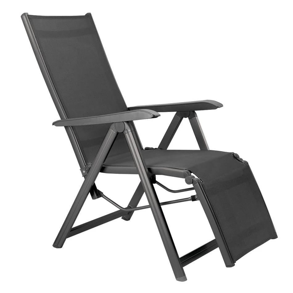 Kettler Basic Plus Relaxsessel Aluminium/Textilene Anthrazit/Anthrazit 4 Kettler Basic Plus Relaxsessel Aluminium/Textilene Anthrazit/Anthrazit – Bild 2