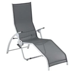Kettler Tampa Bäderliege Aluminium/Batyline Silber/Anthrazit -Garten Leben kettler comfort baderliege aluminium outdoorgewebe silber anthrazit 1084680 1