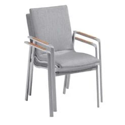 Kettler Diamond Stapelsessel Aluminium/Sunbrella Silber/Flanelle -Garten Leben kettler diamond stapelsessel aluminium sunbrella silber flanelle 1287465 7