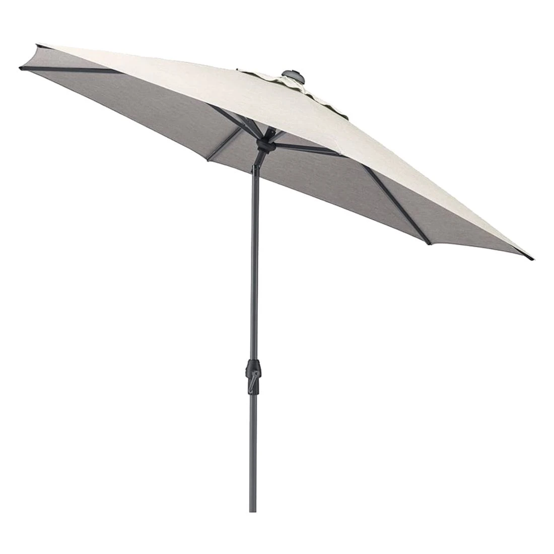 Kettler Easy Allround LED Stockschirm Ø300cm Alu/Polyester Anthrazit/Hellgrau Meliert 4 Kettler Easy Allround LED Stockschirm Ø300cm Alu/Polyester Anthrazit/Hellgrau Meliert – Bild 2