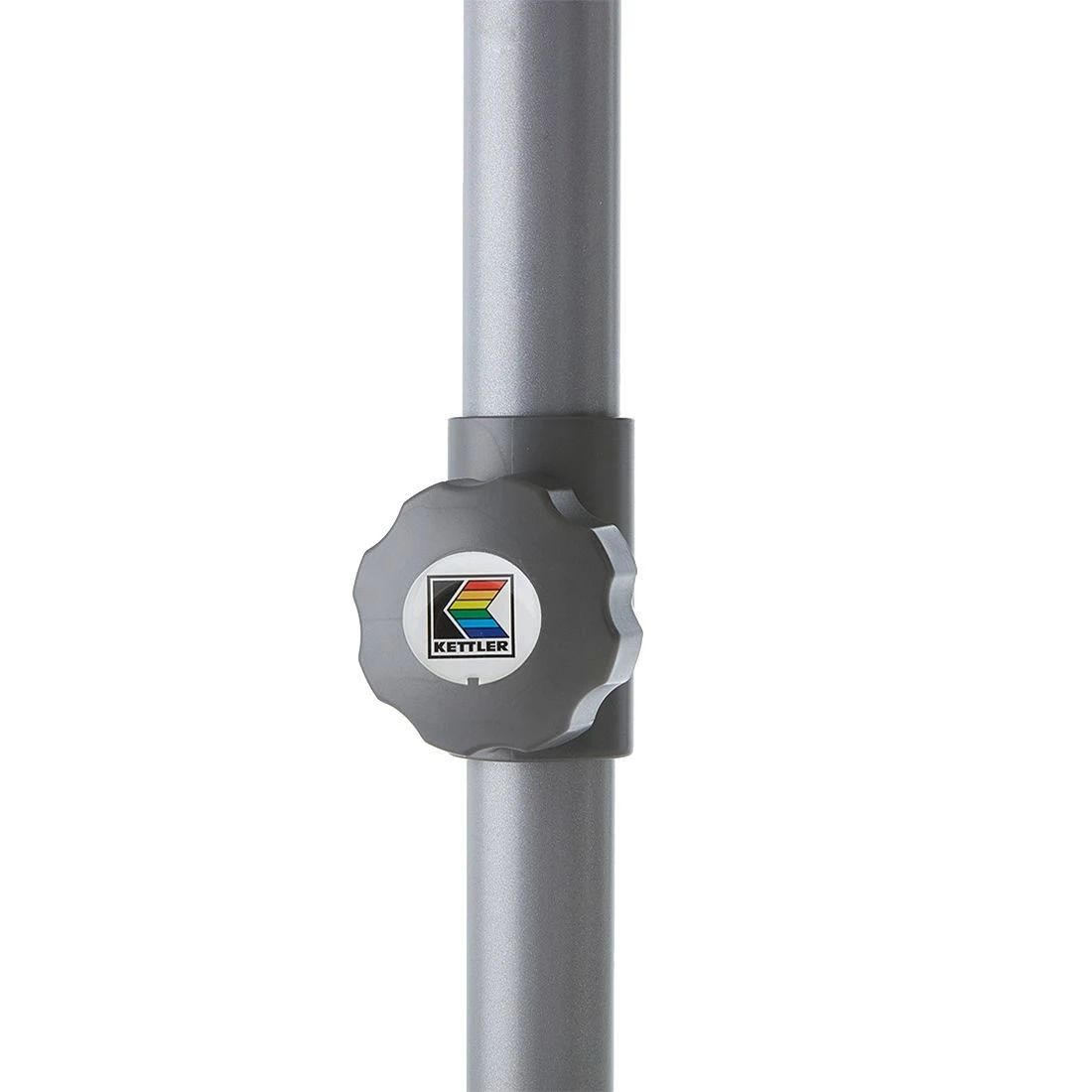 Kettler Easy Push Mittelstockschirm 210x150cm Inkl. Ständer Silber/Charcoal 6 Kettler Easy Push Mittelstockschirm 210x150cm Inkl. Ständer Silber/Charcoal – Bild 4