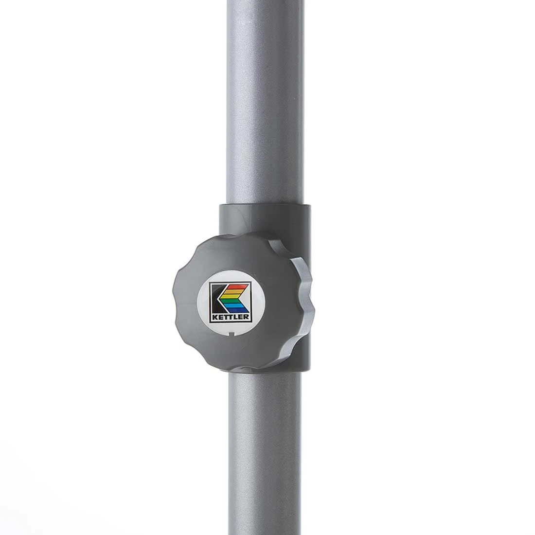 Kettler Easy Push Stockschirm 210x150cm Aluminium/Polyester Silber/Hellgrau Meliert 6 Kettler Easy Push Stockschirm 210x150cm Aluminium/Polyester Silber/Hellgrau Meliert – Bild 4