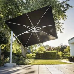 Kettler Easy Swing LED Ampelschirm Ø350cm Alu/Obravia Silber/Schwarz -Garten Leben kettler easy swing led ampelschirm o350cm alu obravia silber schwarz 1306660 3