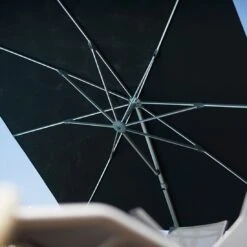 Kettler Easy Swing LED Ampelschirm Ø350cm Alu/Obravia Silber/Schwarz -Garten Leben kettler easy swing led ampelschirm o350cm alu obravia silber schwarz 1306660 4