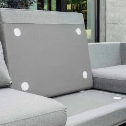 Kettler Ego Ecklounge 2-teilig Aluminium/Sunbrella Silber/Grau Meliert -Garten Leben kettler ego loungeecke 2tlg aluminium sunbrella silber flanelle 1005062 6