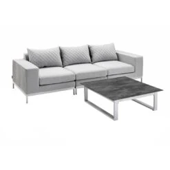 Kettler Ego Loungetischgestell 95x95cm Aluminium Silber -Garten Leben kettler ego loungetischgestell 95x95cm aluminium silber 1308915 2 1
